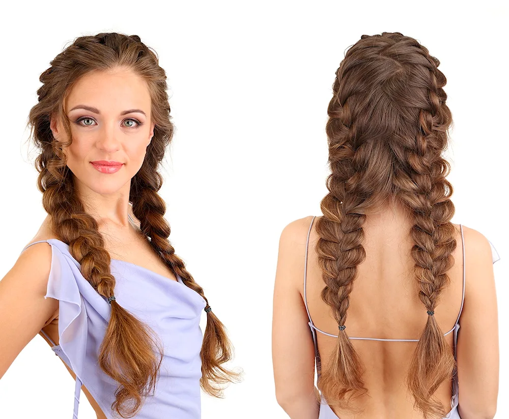 Hairstyles braids on long hair