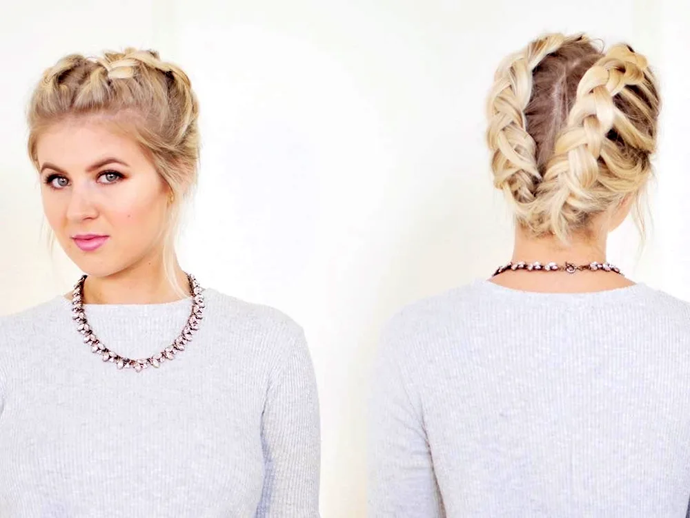 Dutch half-crown braid