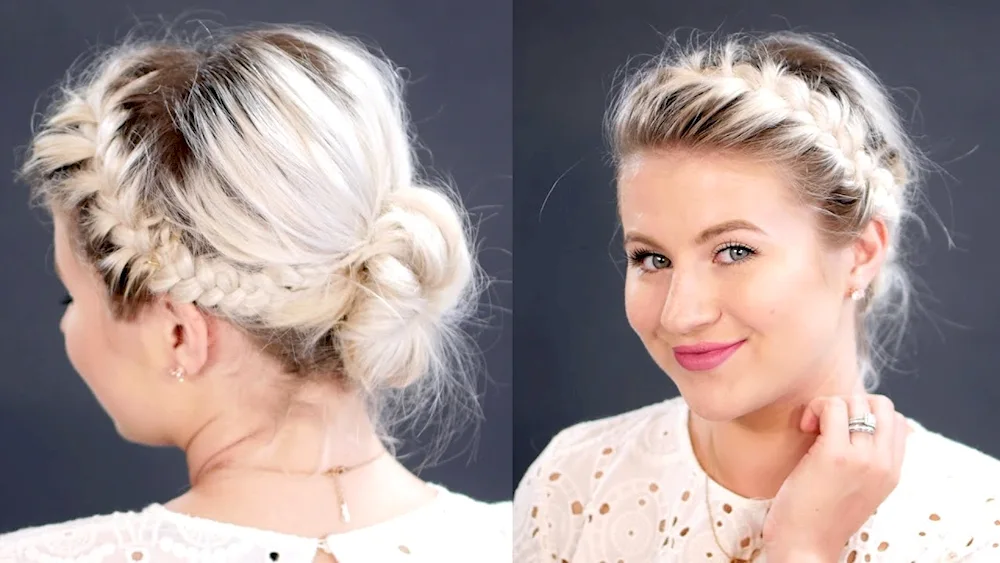 Bun hairstyles for medium hair
