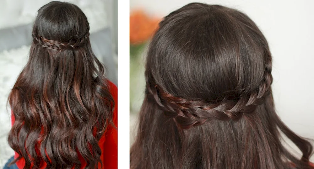 Malvinka hairstyles with loose hair for school