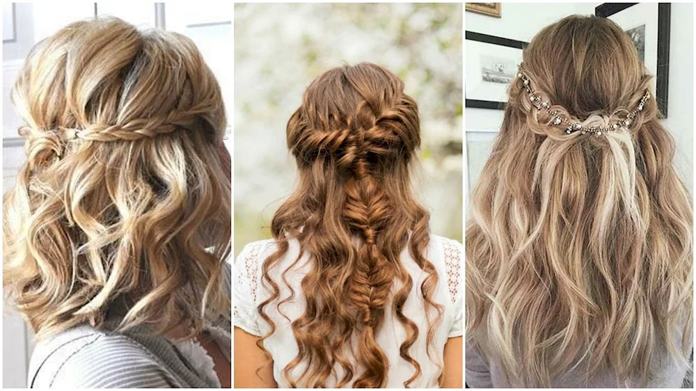 Hairstyles for medium hair half-diffused hair