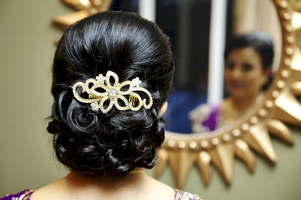 Hair for wedding on medium hair
