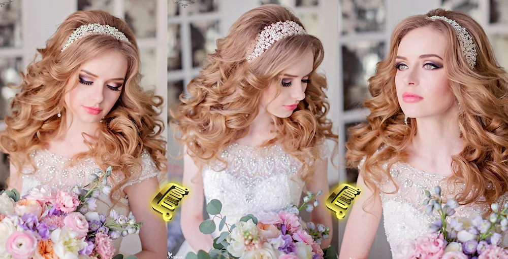 Girls graduation hairstyle with curls