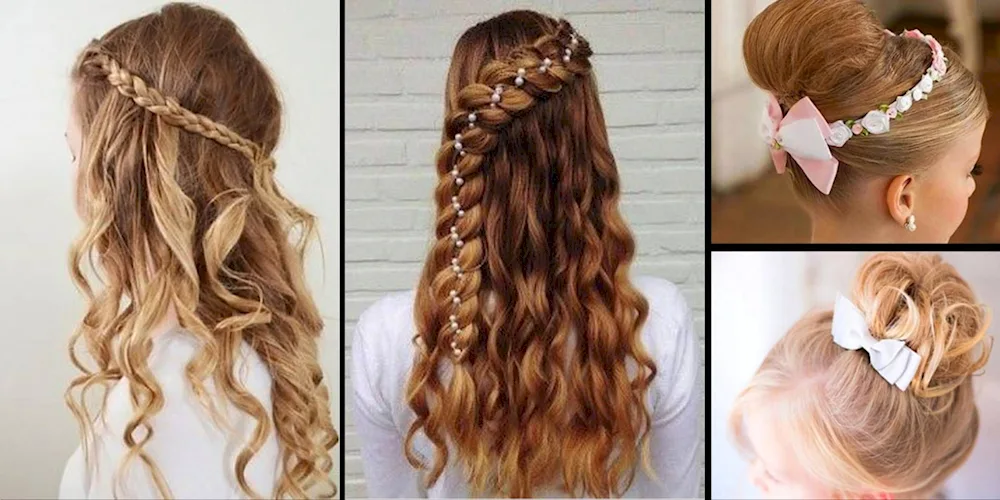 Girls' hairstyles for kindergarten graduation with loose hair