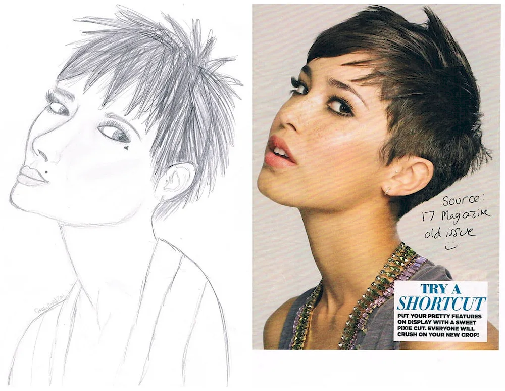 Pixie hairstyles with pattern