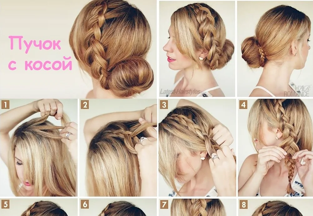 Bouffle bun hairstyles for long hair