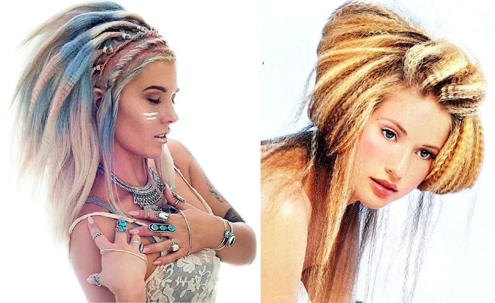 Hairstyles with corrugated hair for short hair