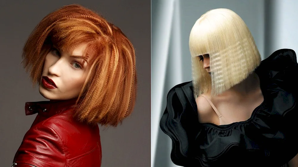 Corrugated hairstyles short hair