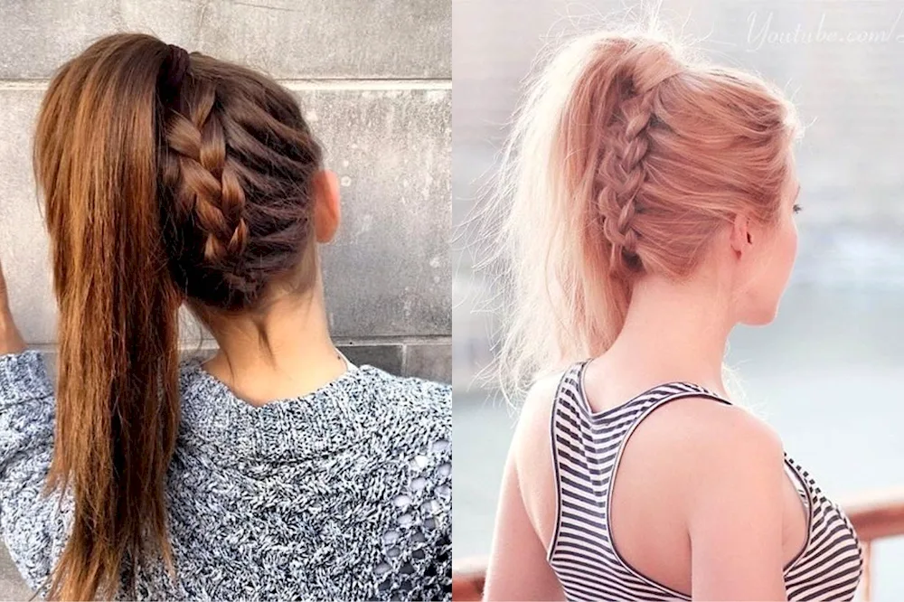 Braid hairstyles with pigtails