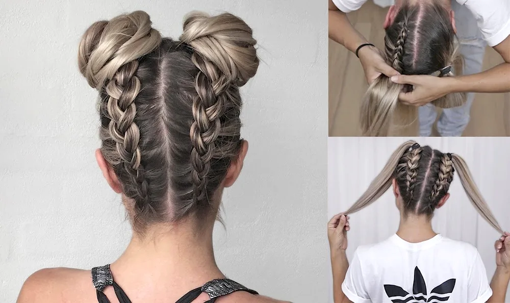 Two braids hairstyle