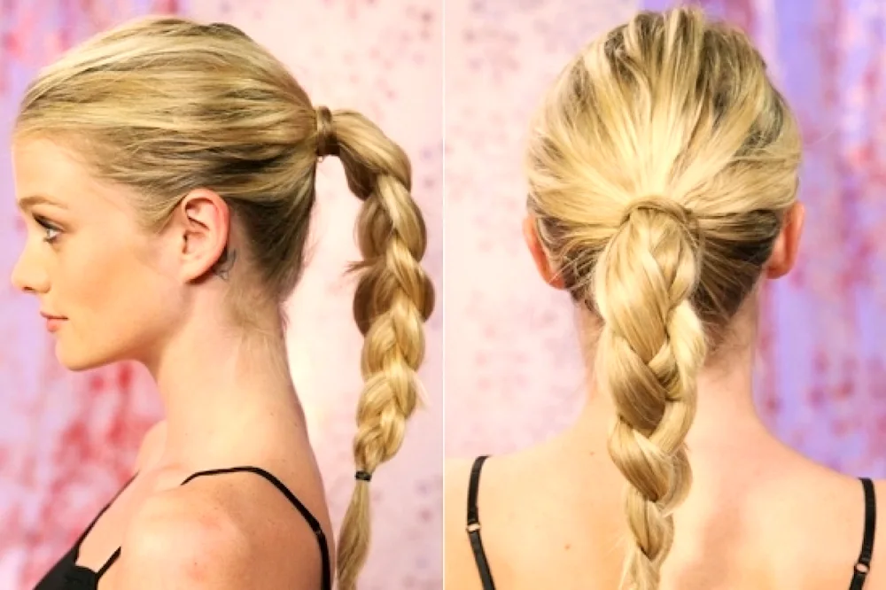 Braid and ponytail hairstyles