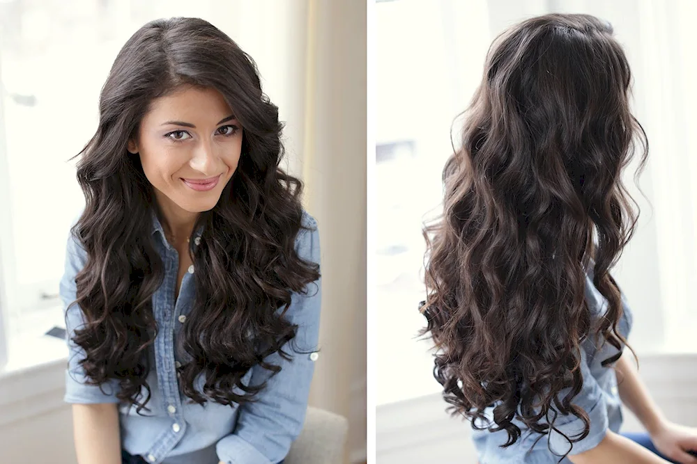 Long hair curls hairstyles