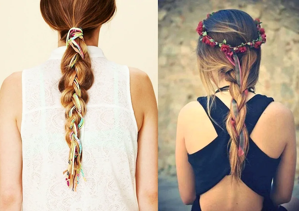 Girl hairstyles with ribbons ribbons