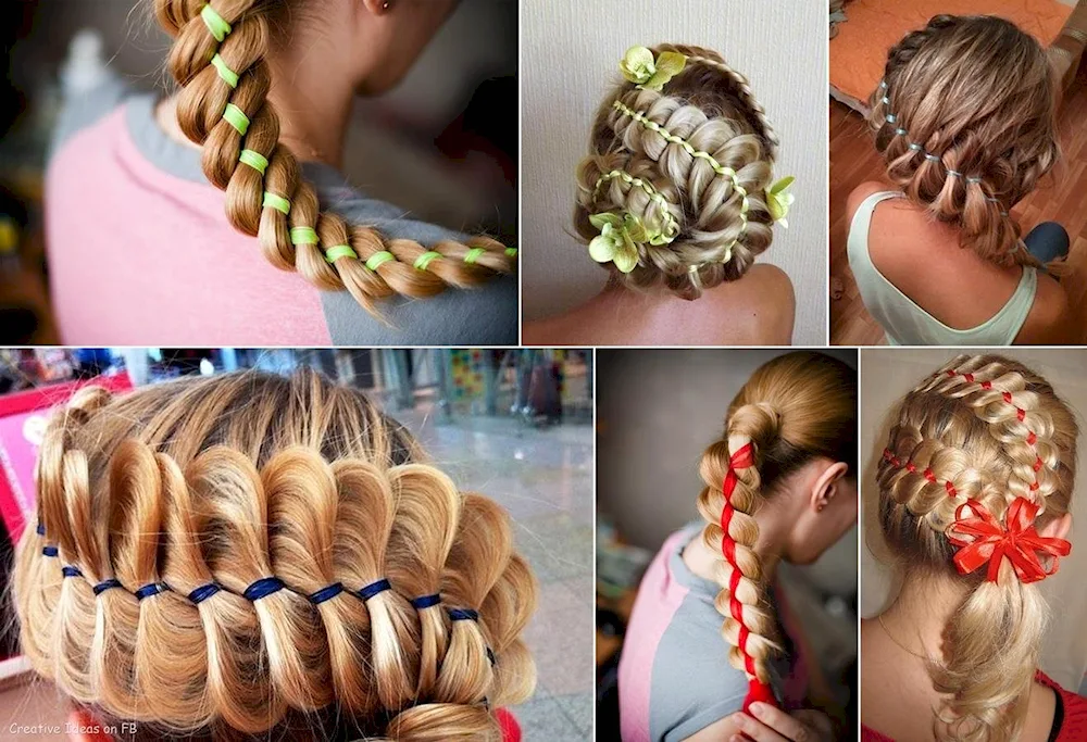 Braid with ribbons for girls nationally