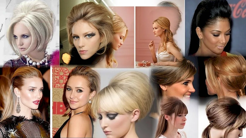 Hair with slicked back comb for women
