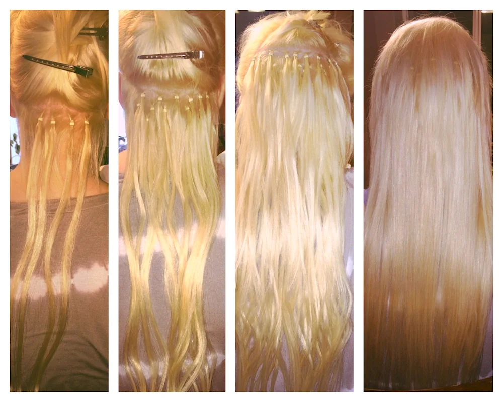 Hirstyles with hair extensions on capsules
