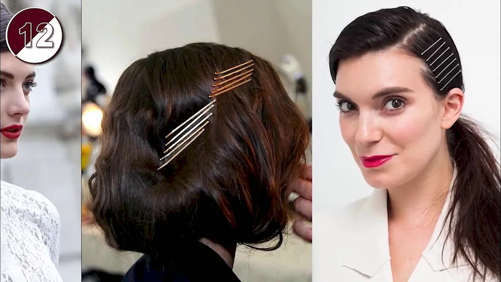 Swirled hairstyles on one side
