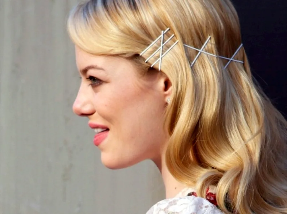 Hairstyles with hairpins on the side