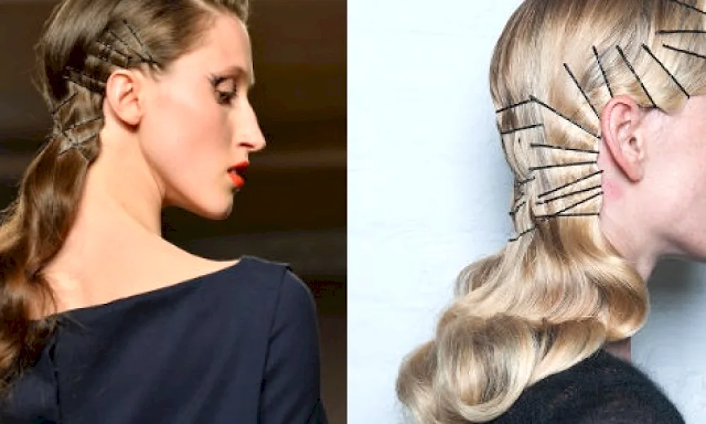 Hairstyles with hairpins with hairpins