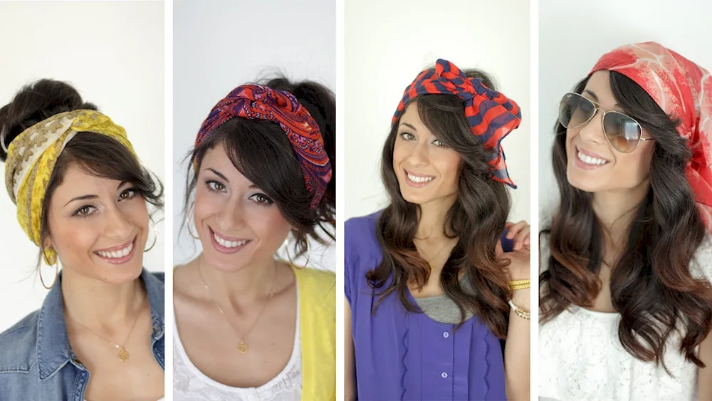 Bandana on curly hair