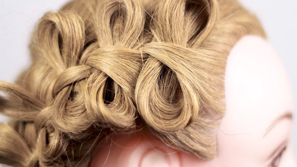 Bows of hair with braid