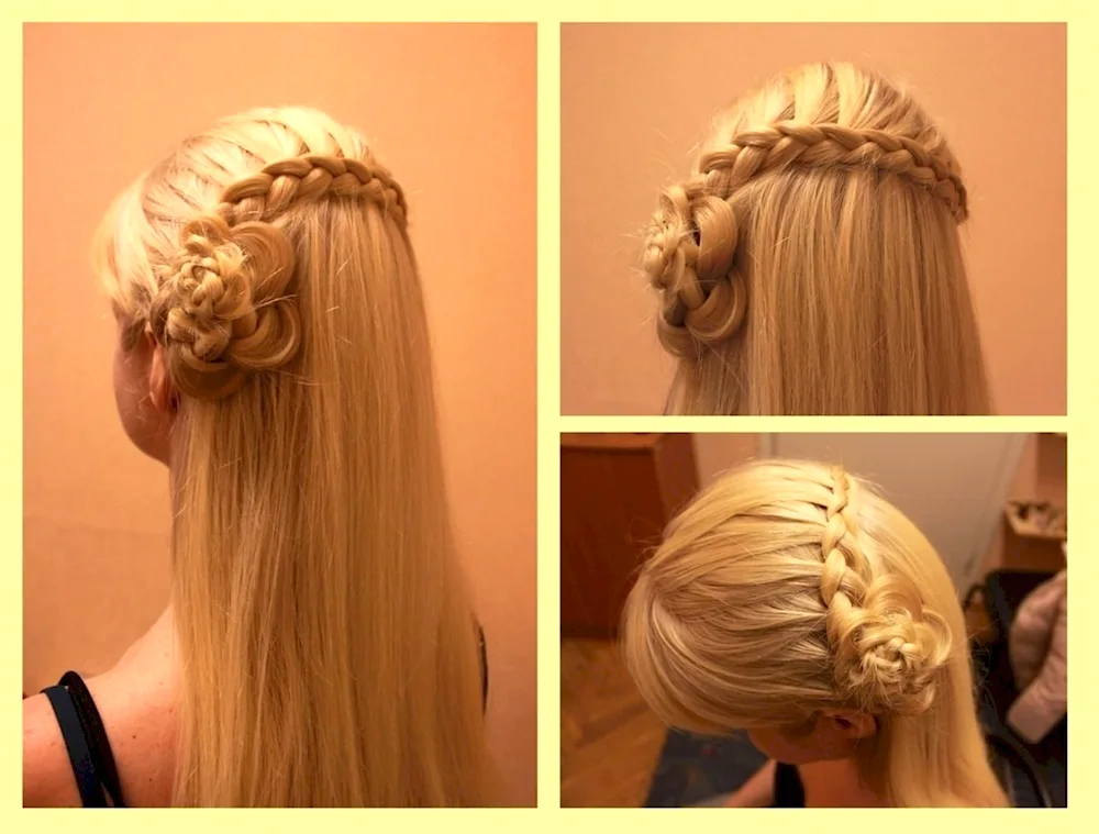 Wedding hairstyles Dutch braids