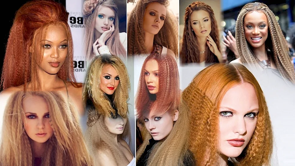 Hairdresses with a curl curler