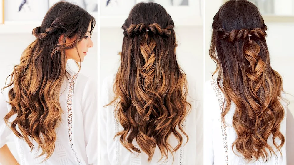 Hairdress with curls for children.