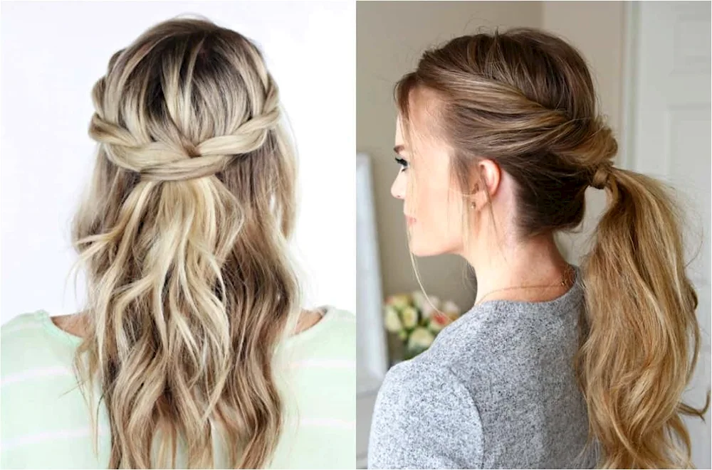 Light hairstyles for loose hair