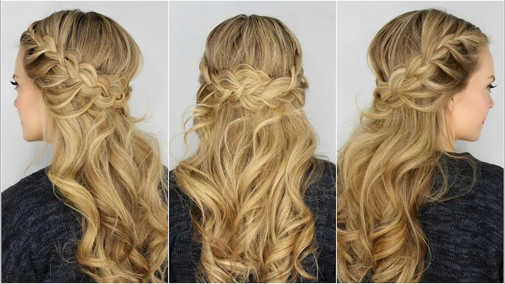 Wedding hairstyle with loose hair hair