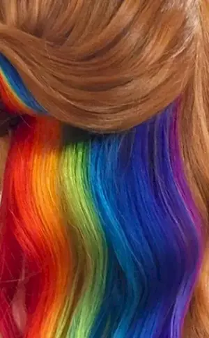 Multicoloured hairstyles