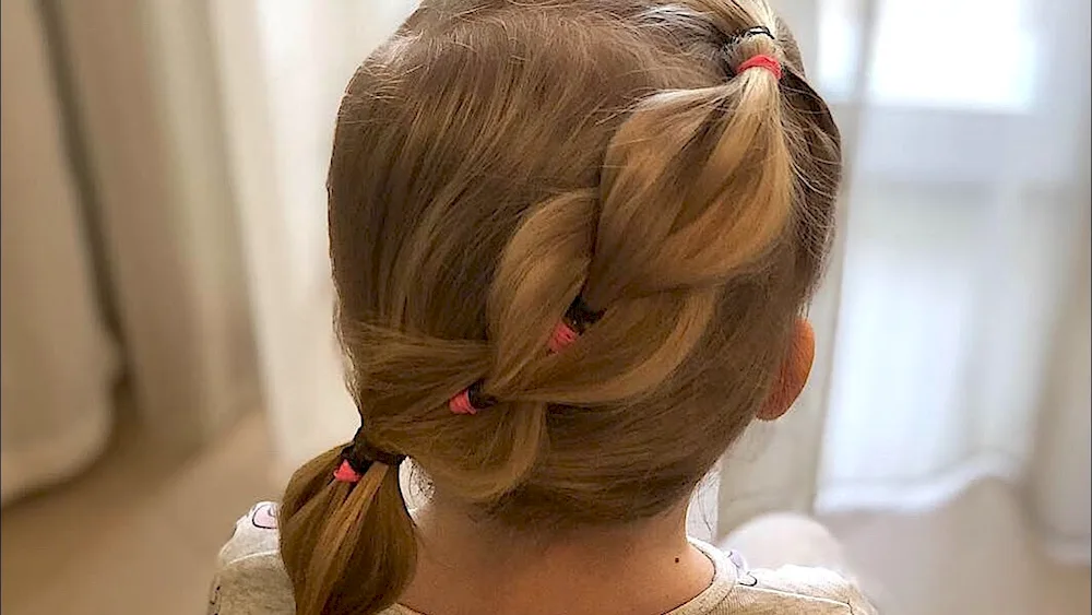 Girl hairstyles with rubber bands