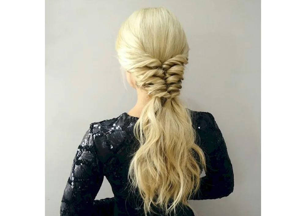 Girl hairstyles with rubber bands for long hair