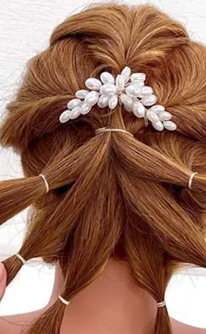 Hairstyles with silicone rubber bands