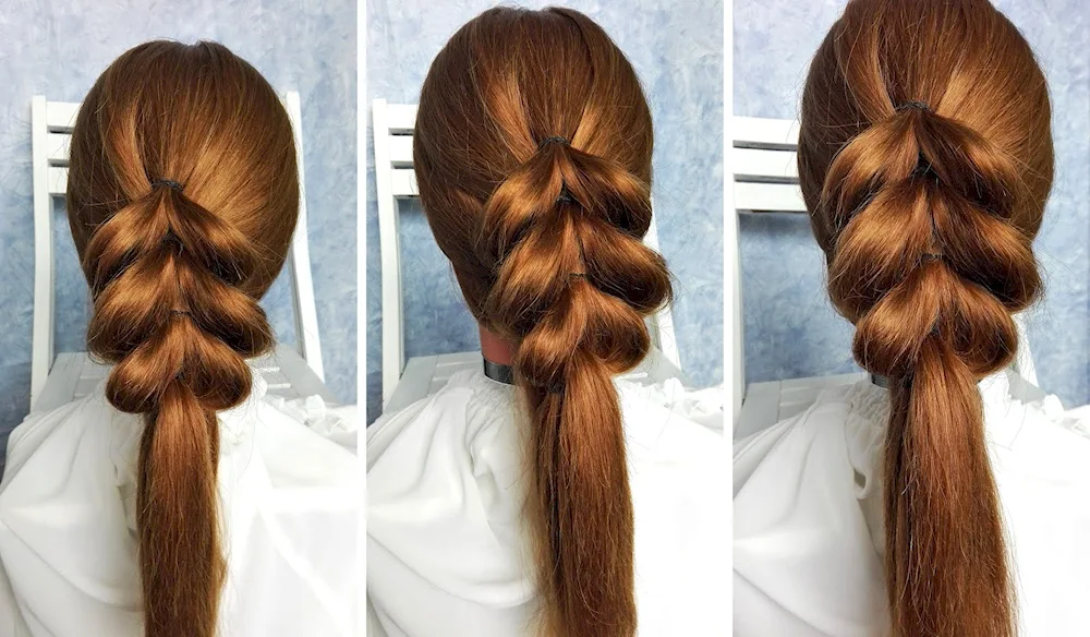 Hairstyles with silicone rubber bands