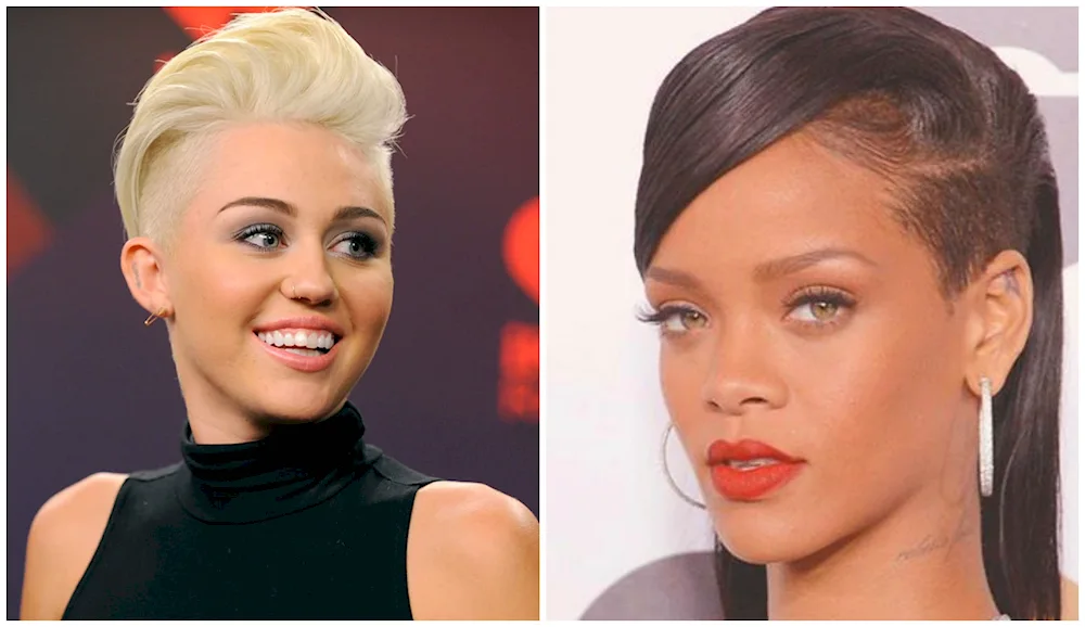 Pixie hairstyle with shaved temples