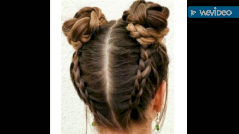 Bun hairstyles for girls for school
