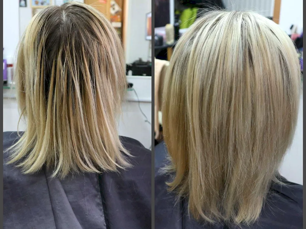Toning of bleached hair
