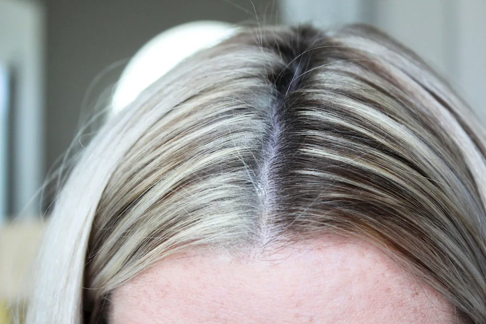 Blond with outgrown roots