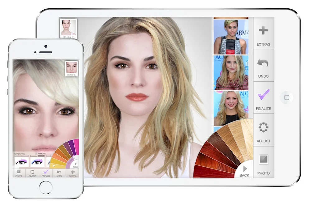 Hair colour application