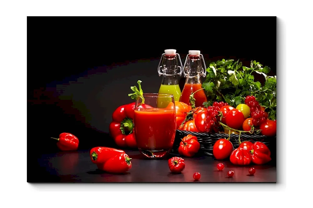 Fruits on a black background
