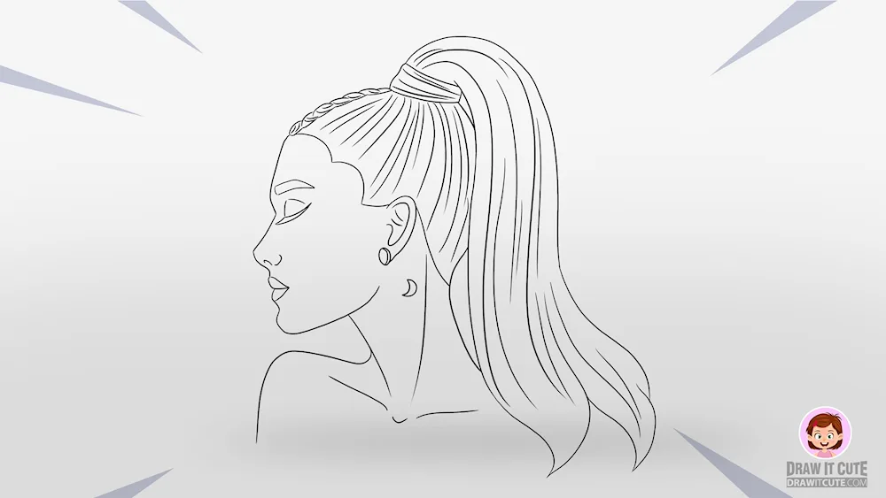 Girl pencil drawing