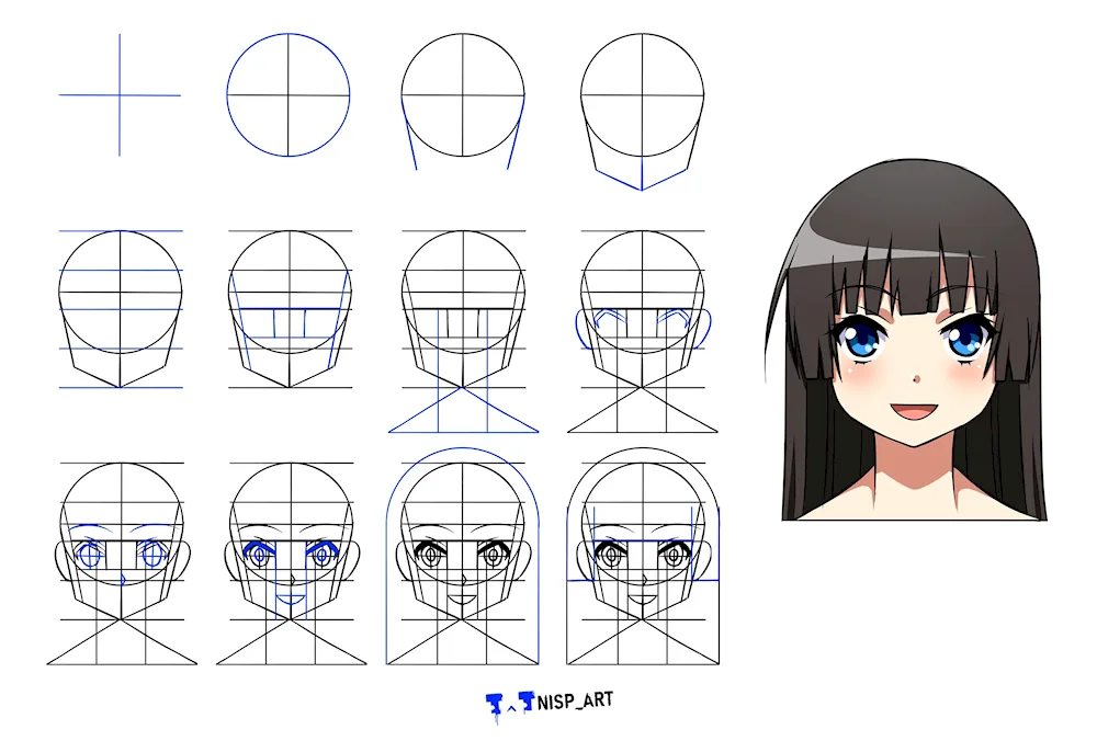 Face proportions for drawing anime