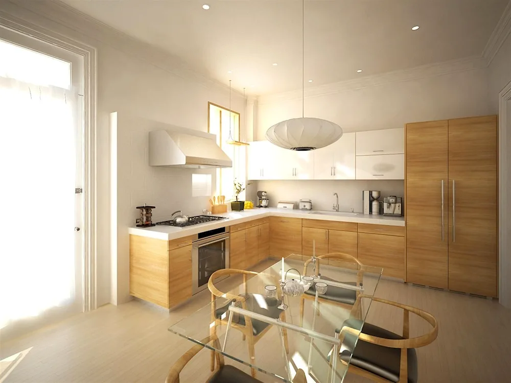 Simple kitchen interior