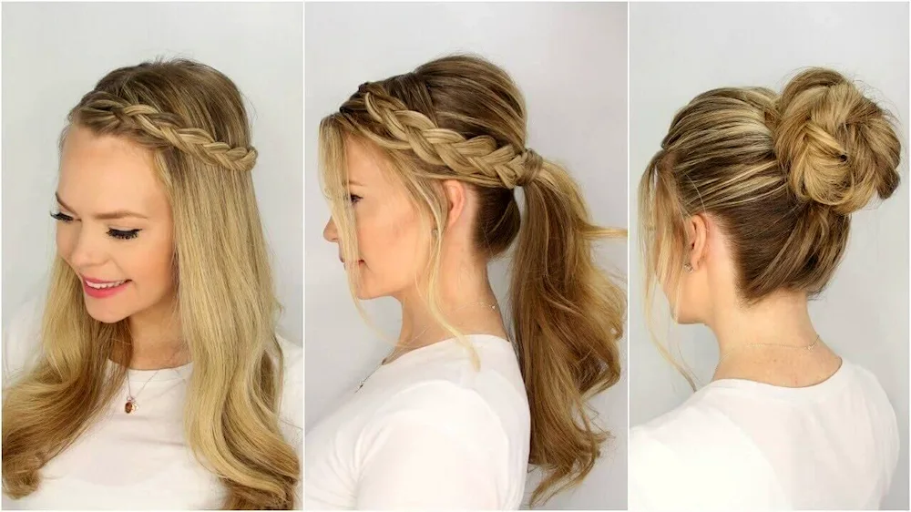 Mallow ponytail with curls