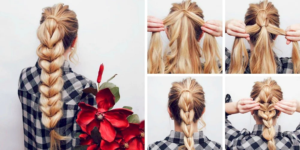 Hairstyles for girls with rubber bands