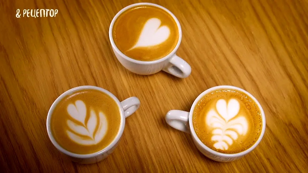 Simple cappuccino coffee drawings