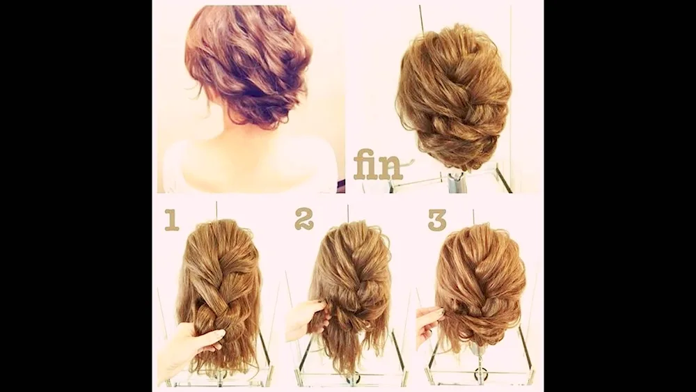 Simple evening hairstyles for medium hair