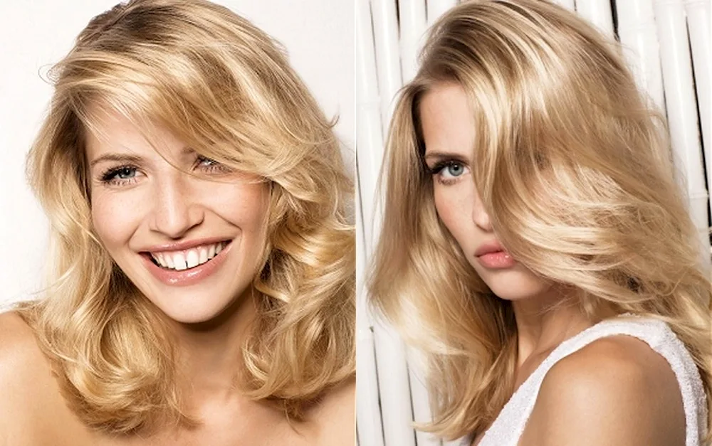 Wheat blonde hair