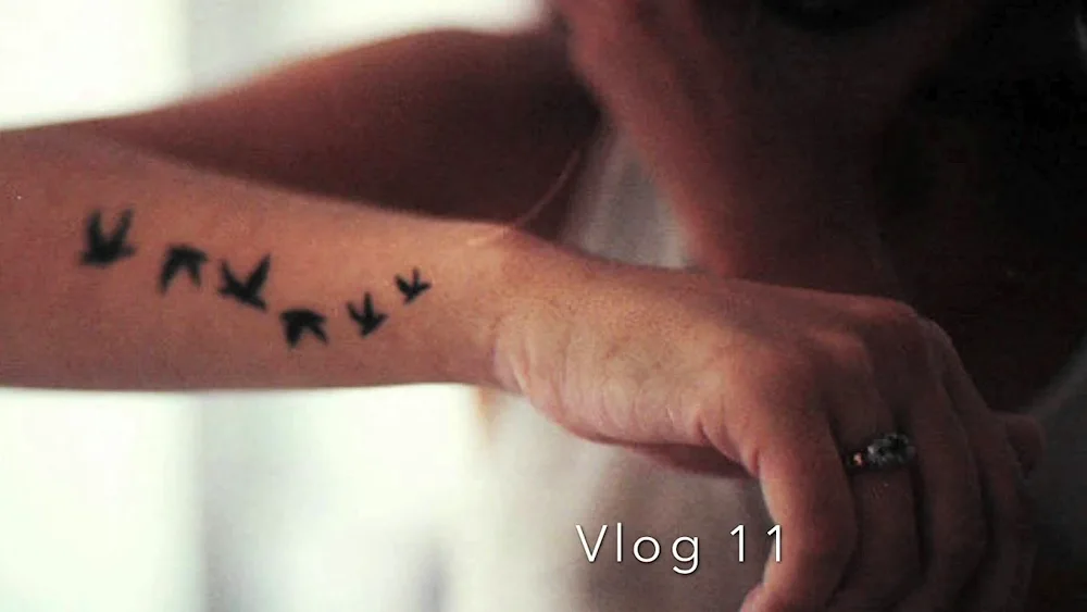 Wrist bird tattoo